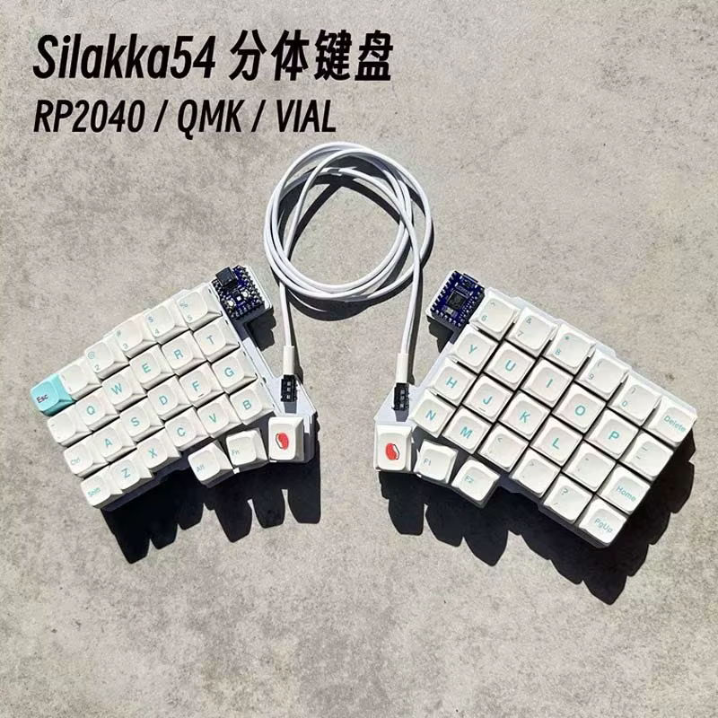 Silakka54 clavier fendu filaire Support d'échange à chaud QMK/VIAL