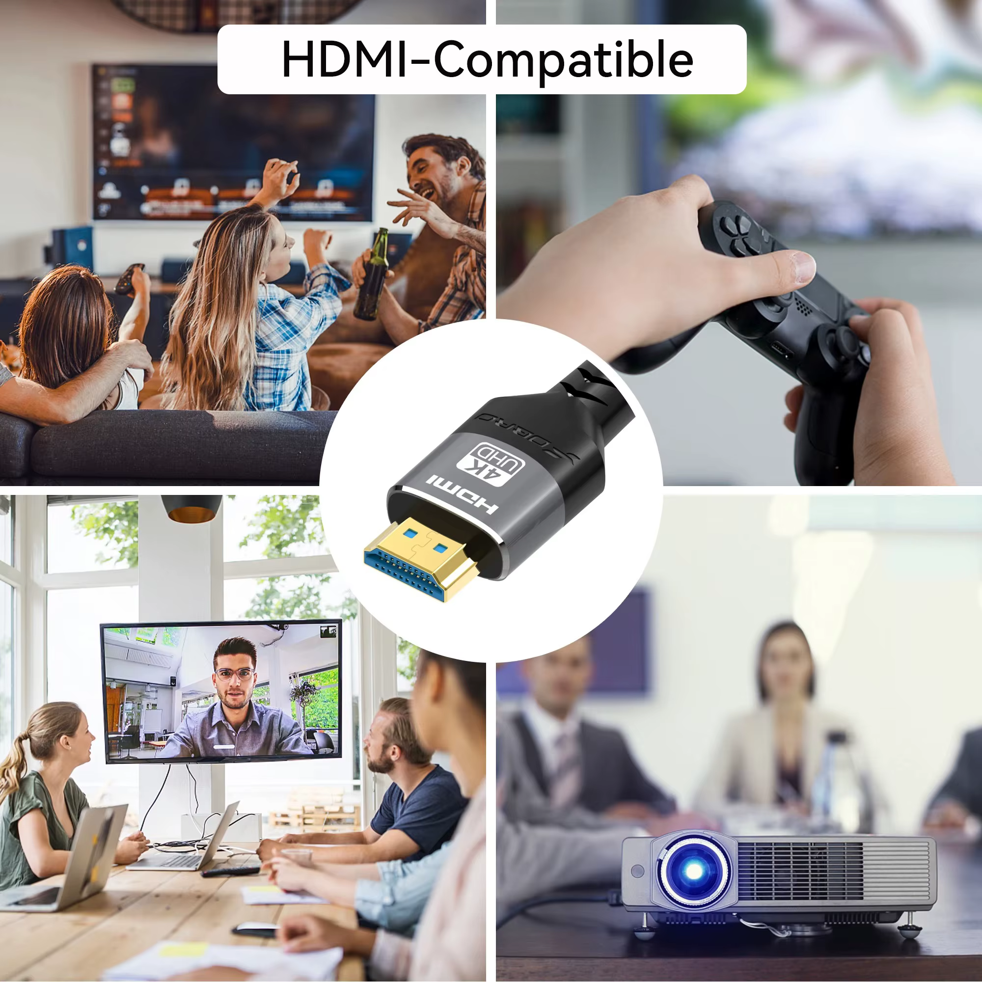 Câble HDMI, compatible 4K 60 Hz