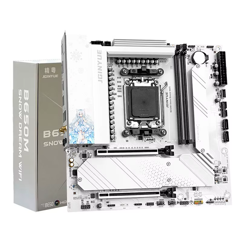 JGINYUE B650M neige rêve WIFI 6E carte mère DDR5 AM5 ordinateur de bureau de jeu