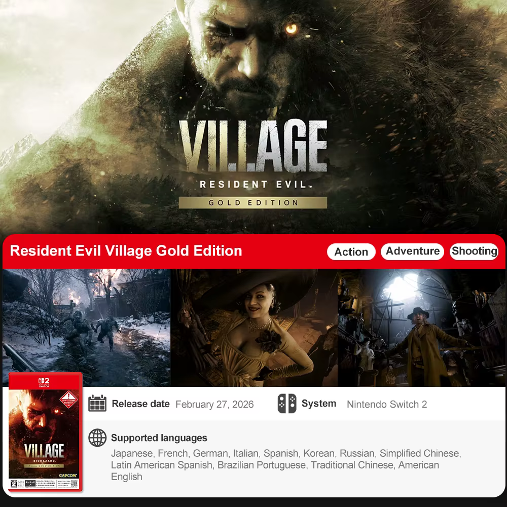 Jeu Nintendo Switch 2, série Resident Evil