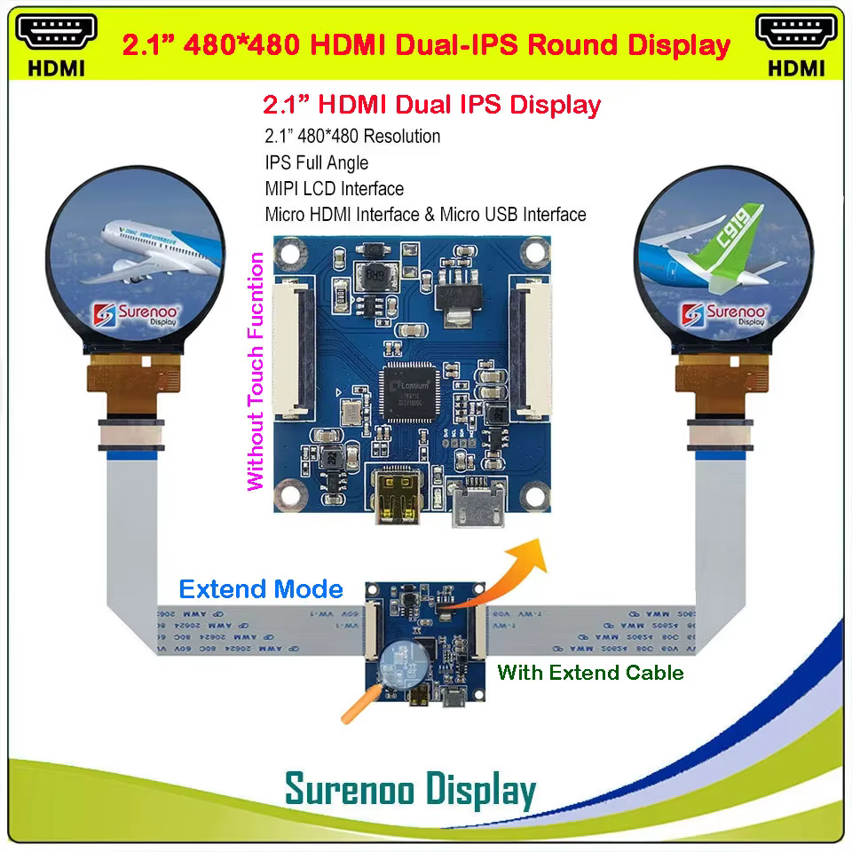 Écran de moniteur d'affichage à Double Module LCD IPS