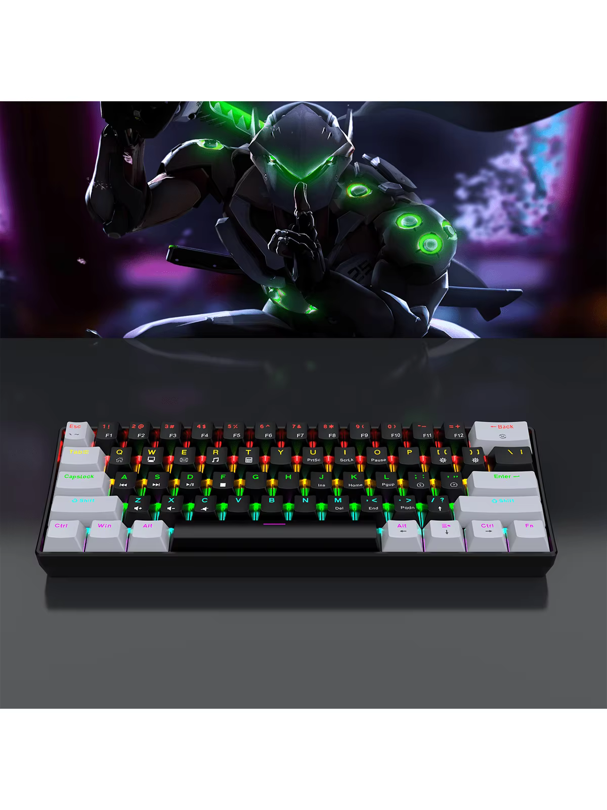 Clavier mécanique de jeu filaire 60%