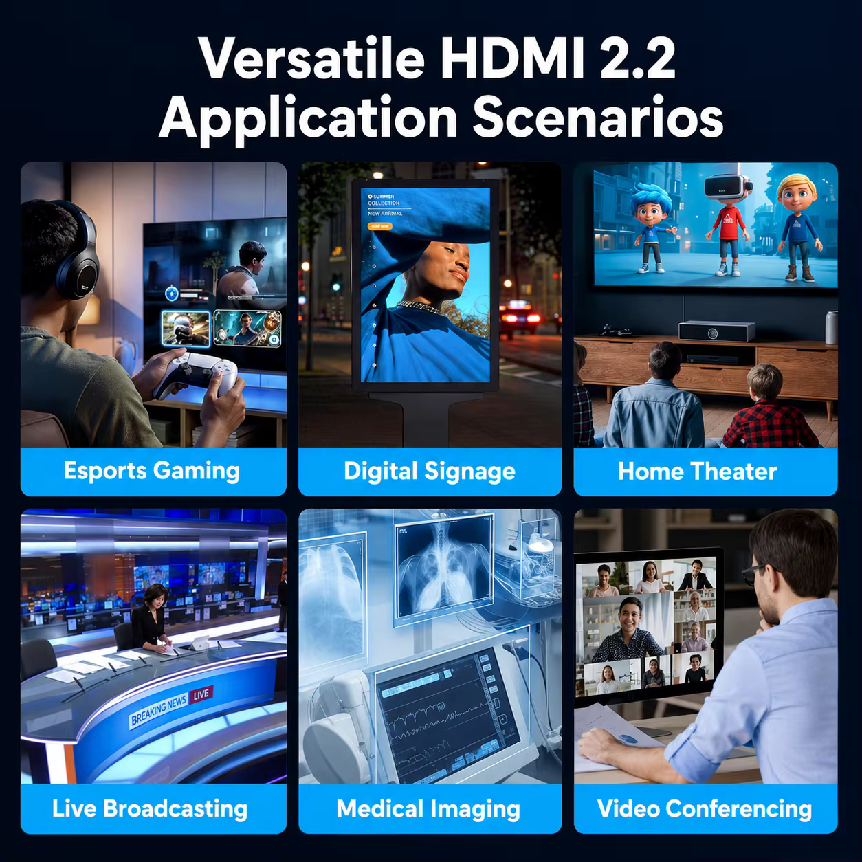 Câble HDMI 16K 2.2 4K@480Hz 12K@120Hz 96Gbps