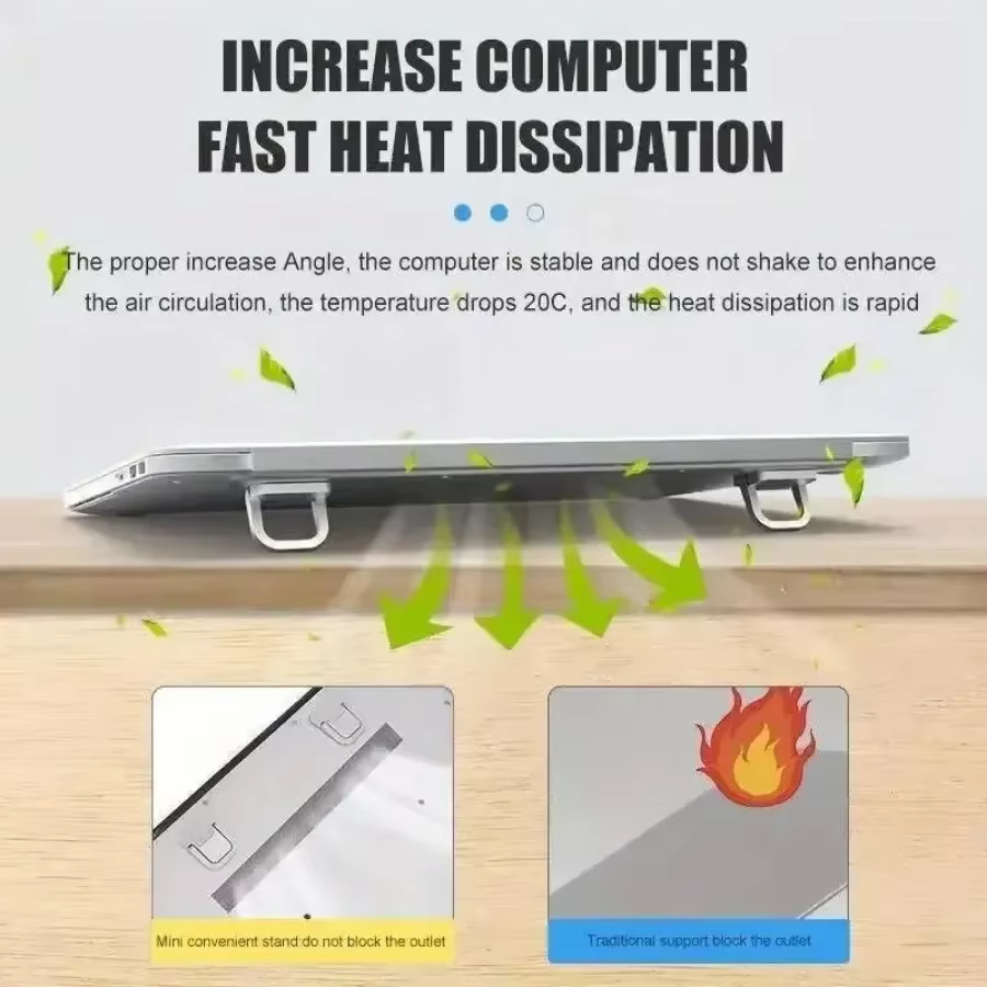 2 pièces en alliage d'aluminium accessoires pour ordinateur Portable support
