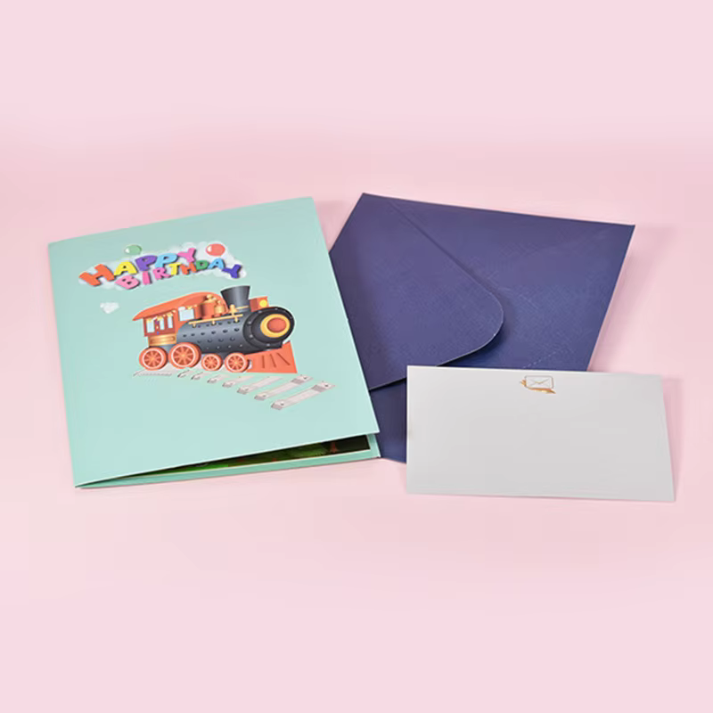 Carte Pop-Up 3D pour anniversaire, carte de vœux avec enveloppe, faite à la main