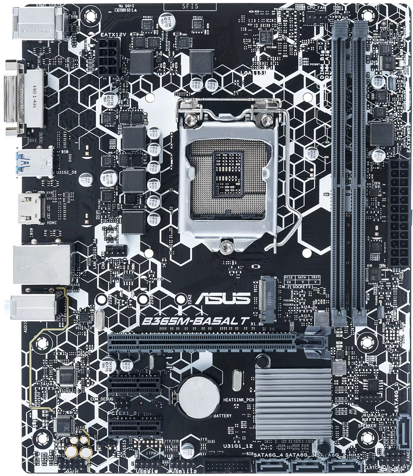 Carte mère ASUS B365M-BASALT LGA 1151 DDR4 32GB M.2 Micro ATX compatible avec les processeurs Core i5-9400F i3-8300 i7-8700 i7-9700