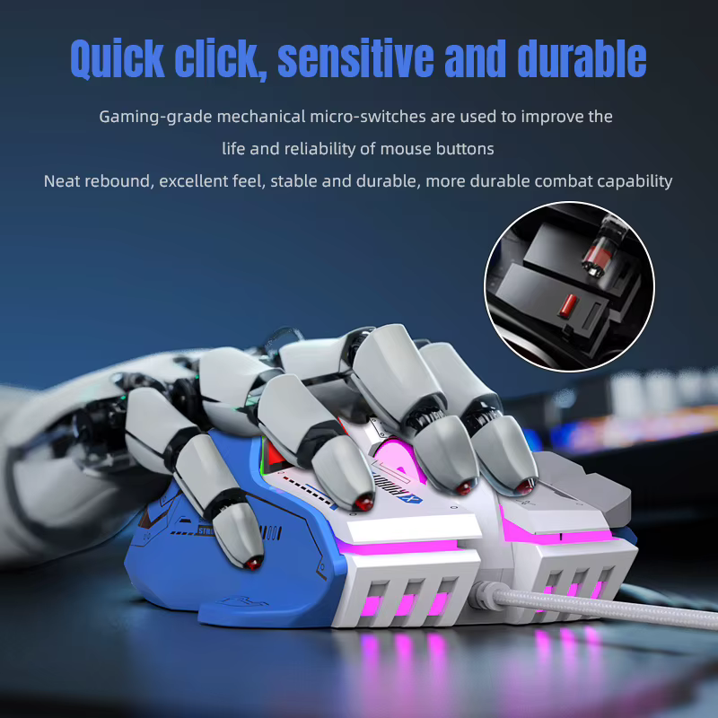 Souris de jeu mécanique filaire FreeWolf G6