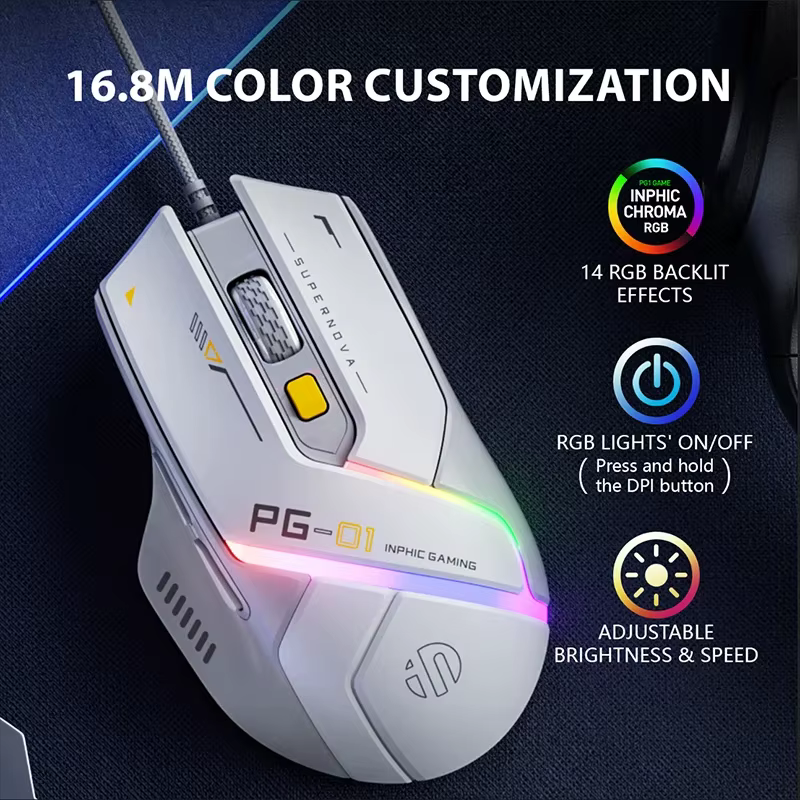 Souris de jeu filaire Inphic PG1