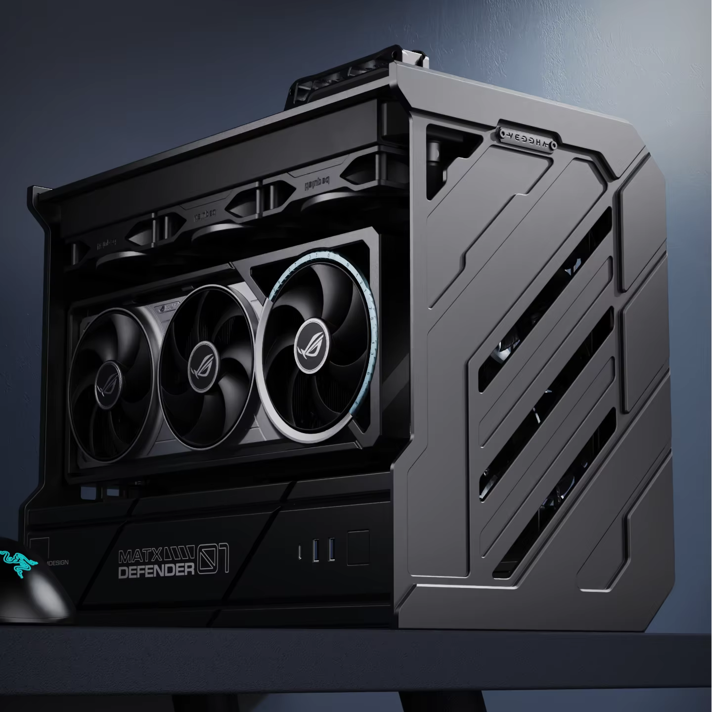 Boîtier PC MATX en aluminium CNC pour jeux en plein air
