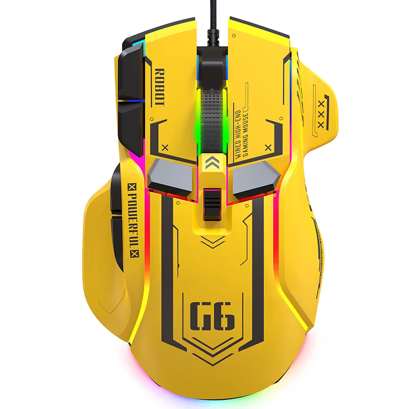 Souris de jeu mécanique filaire FreeWolf G6
