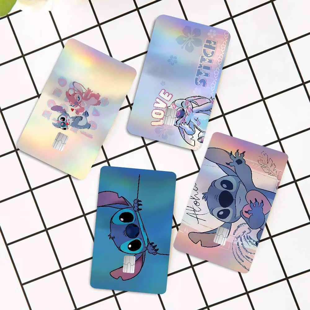 Autocollants pour cartes bancaires S-Stitchs Laser Sparkle, accessoires universels de décoration artisanale DIY