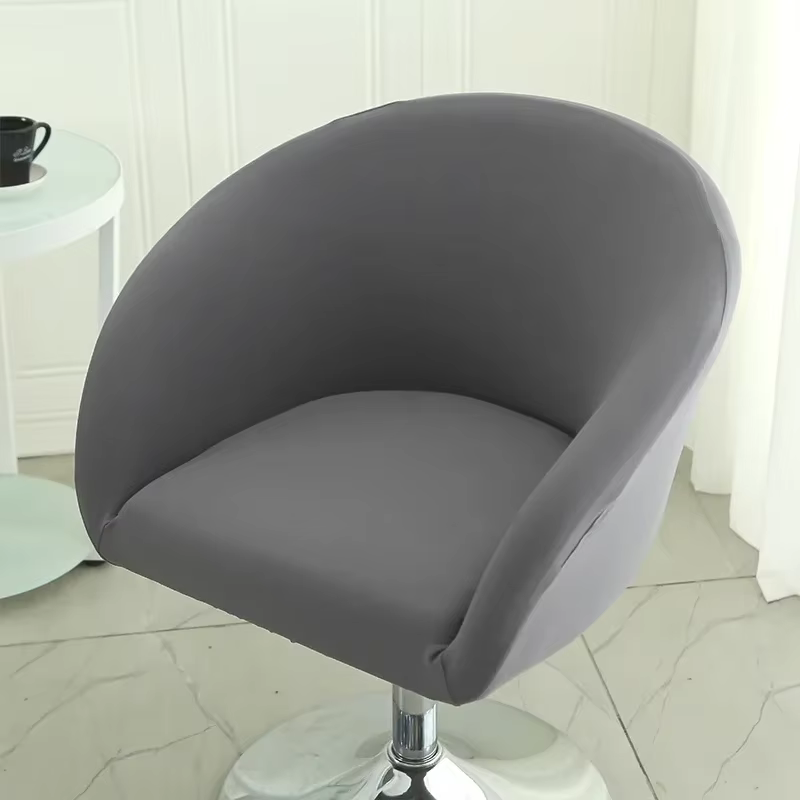 Housse de chaise de tabouret de Bar colorée, à dossier bas, Semi-circulaire, élastique, rotatif, protection de siège