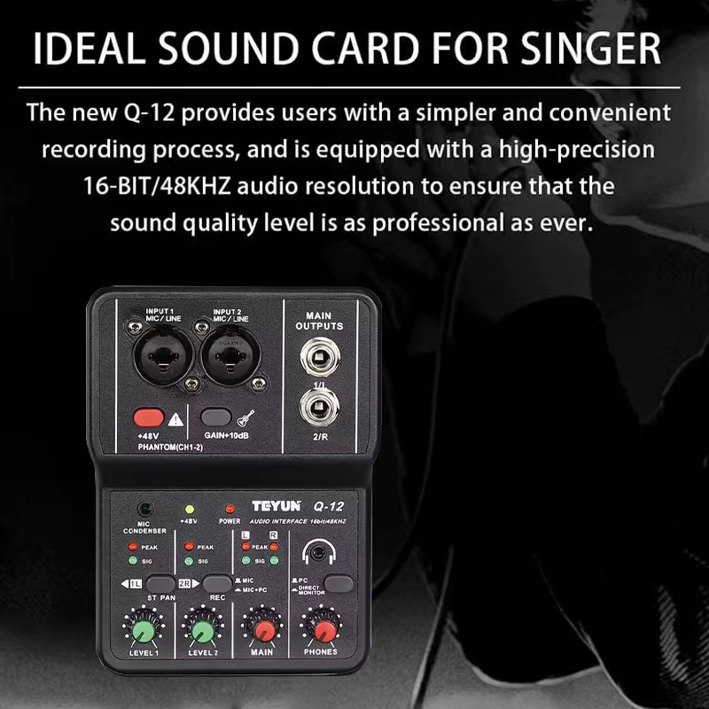 Interface audio portable professionnelle 2 canaux