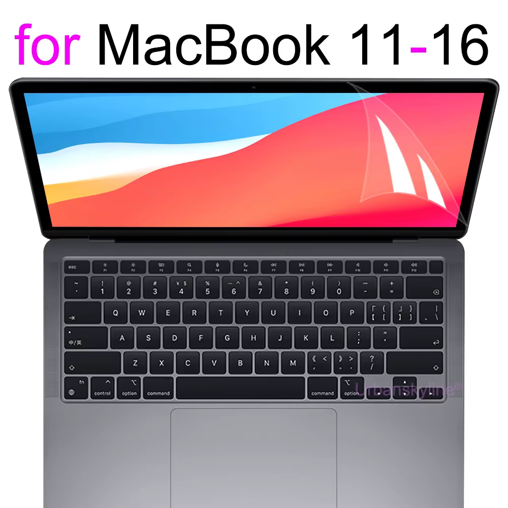 Protecteur d'écran pour MacBook Air 15 M5 13 M4 Pro 14 16 M3 M2 M1 11 12 Neo HD Skin Film Guard Cover 13.6 A3241 A3240 A3404 A3426