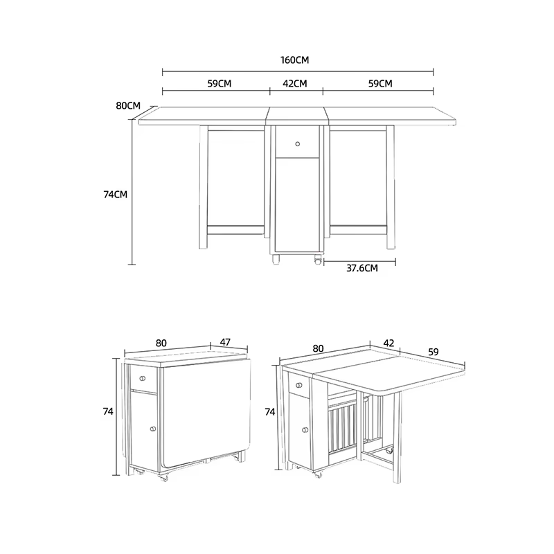 Table à manger pliante ensemble 6 chaises luxe Vintage Table à manger carrée Extensio nordique Mesas Y Sillas De Comedor meubles De cuisine