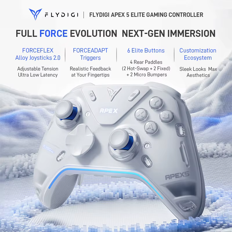 Manette de jeu sans fil Flydigi APEX 5 avec retour de force Elite
