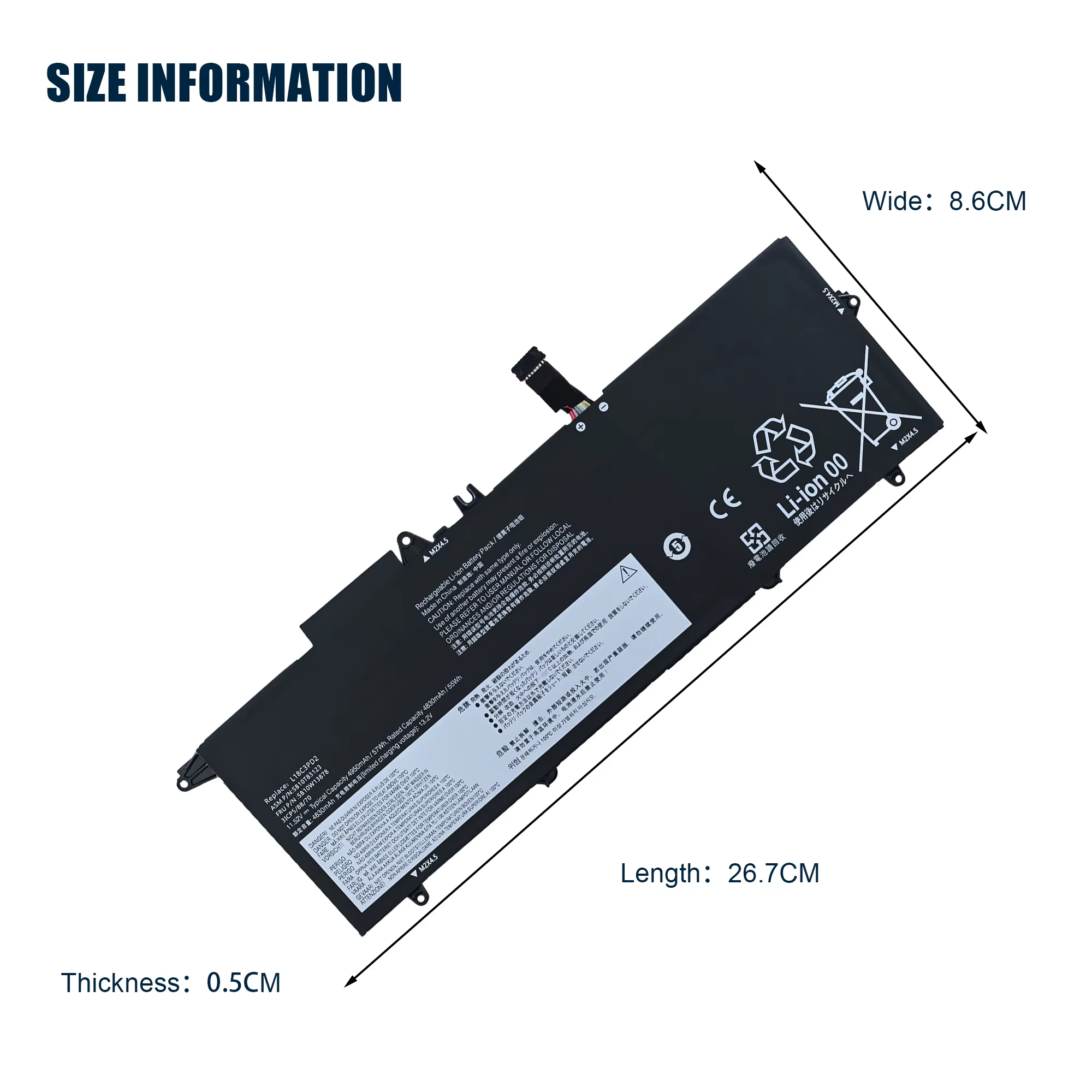 Batterie d'origine pour ordinateur portable Lenovo ThinkPad T14S T490S T495S