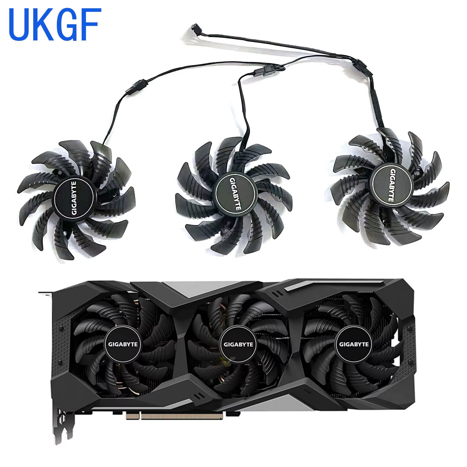 Pour carte graphique GIGABYTE Radeon RX5500XT 5600XT 5700 5700XT GAMING OC 78MM 4PIN T128010SU PLD08010S12HH compatible
