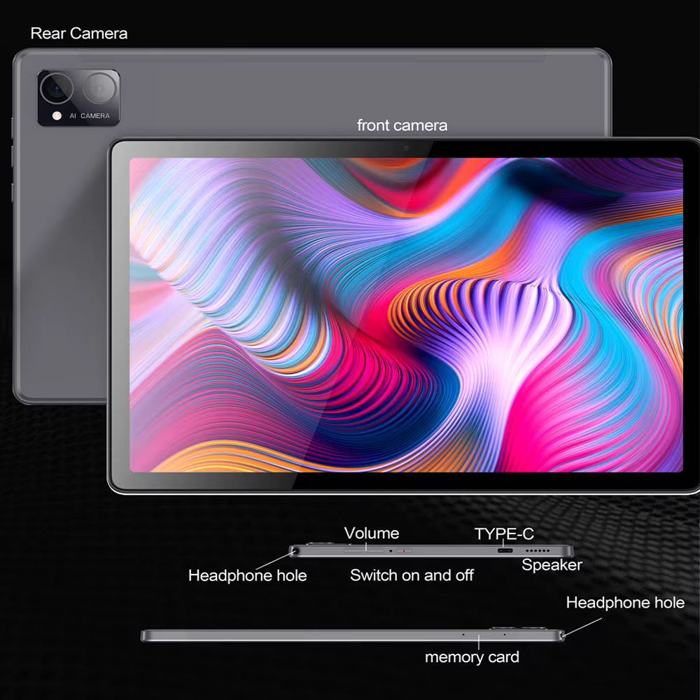 Nouveau Google 5G tablette Pc d'origine 10.36 pouces 8GB RAM 256GB ROM Android 13 Octa Core double cartes double caméras BT Version mondiale
