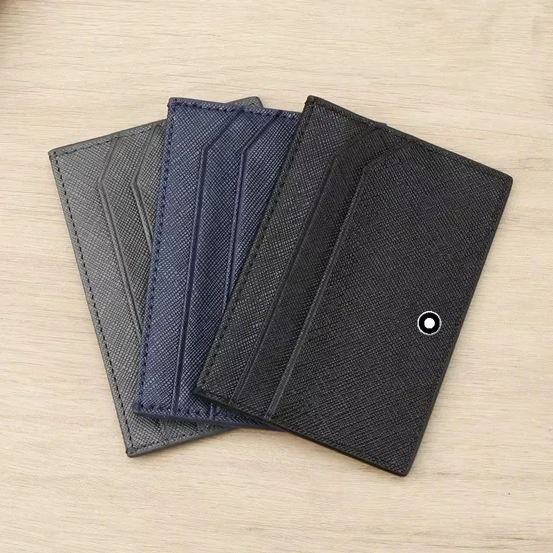 Portefeuille Porte-cartes Business Slim en Cuir PU pour Homme – Mini Porte-cartes de Crédit et Étui pour Cartes d'Identité – Petit Portefeuille Homme
