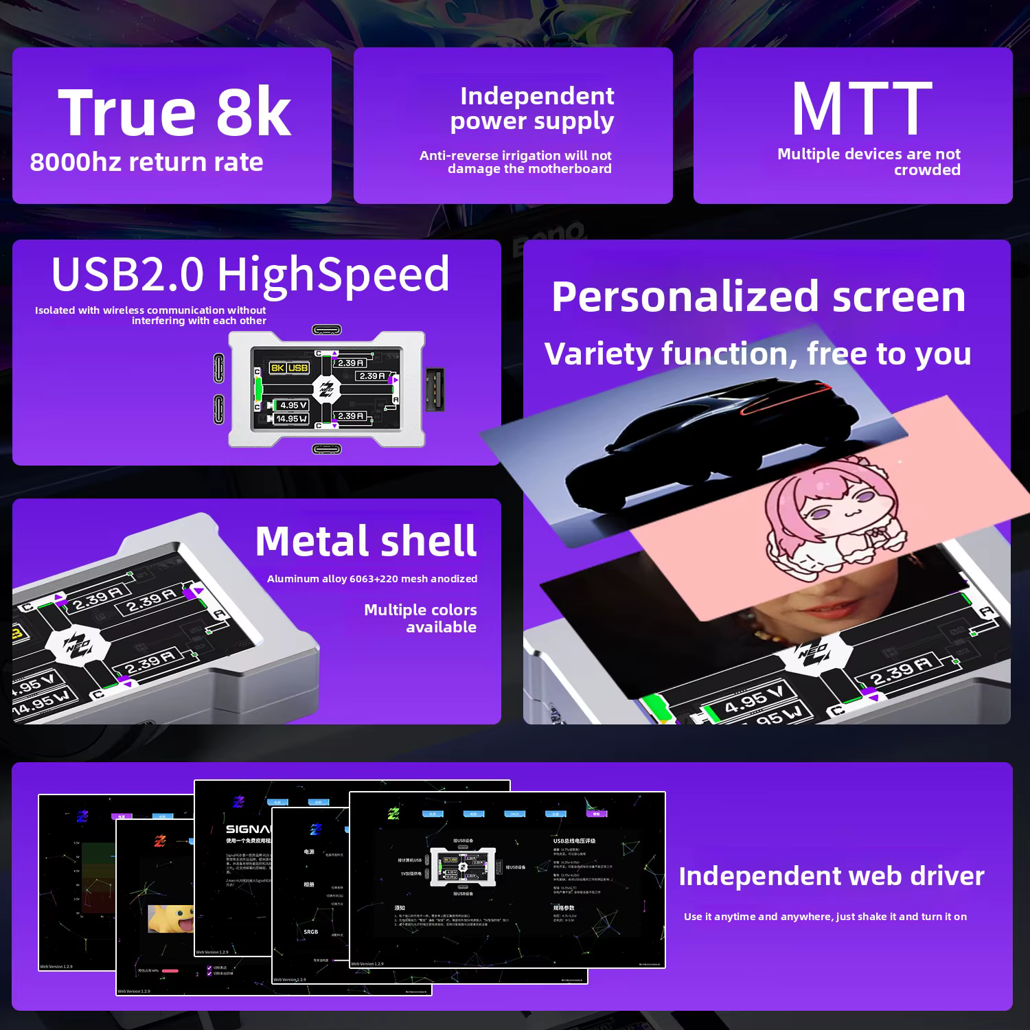 HMLAB ZNEO Hub USB de jeu – 2 à 3 ports