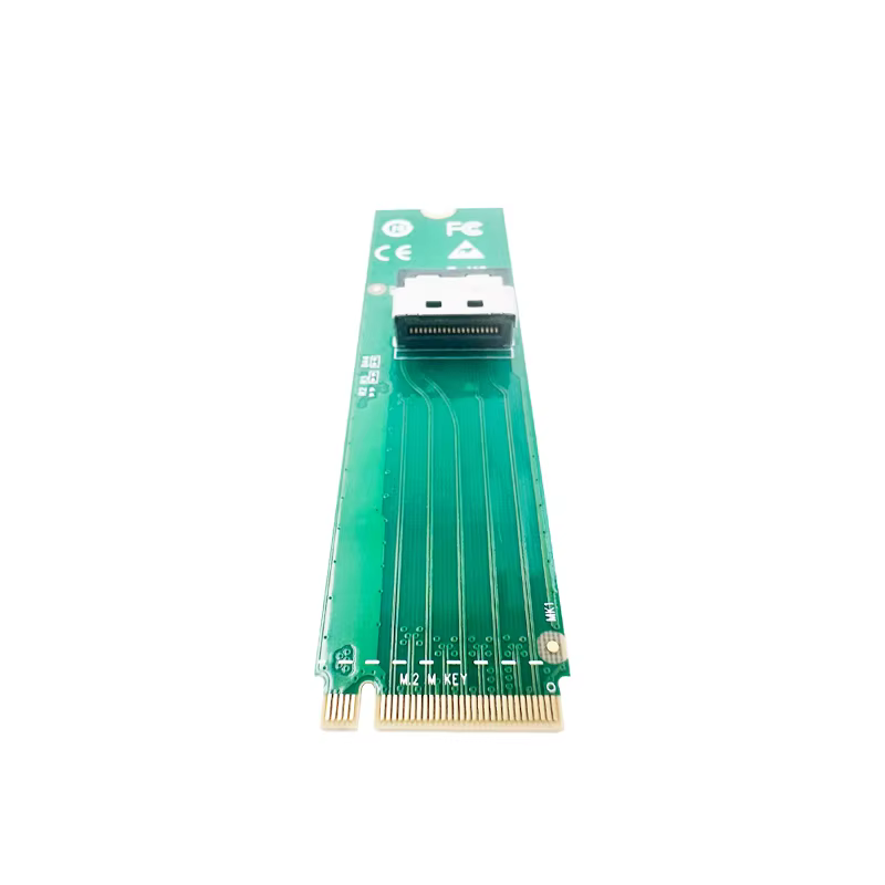 Carte adaptateur PCIe5.0 x4 M.2 M Key vers MCIO 4i 1 * NVMe SSD