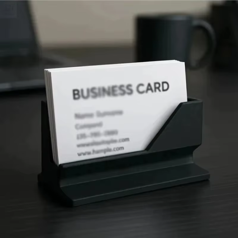 Porte-cartes de visite minimaliste en plastique, organisateur de bureau pour ranger et présenter vos cartes, adapté à toutes les tailles, 1 pièce