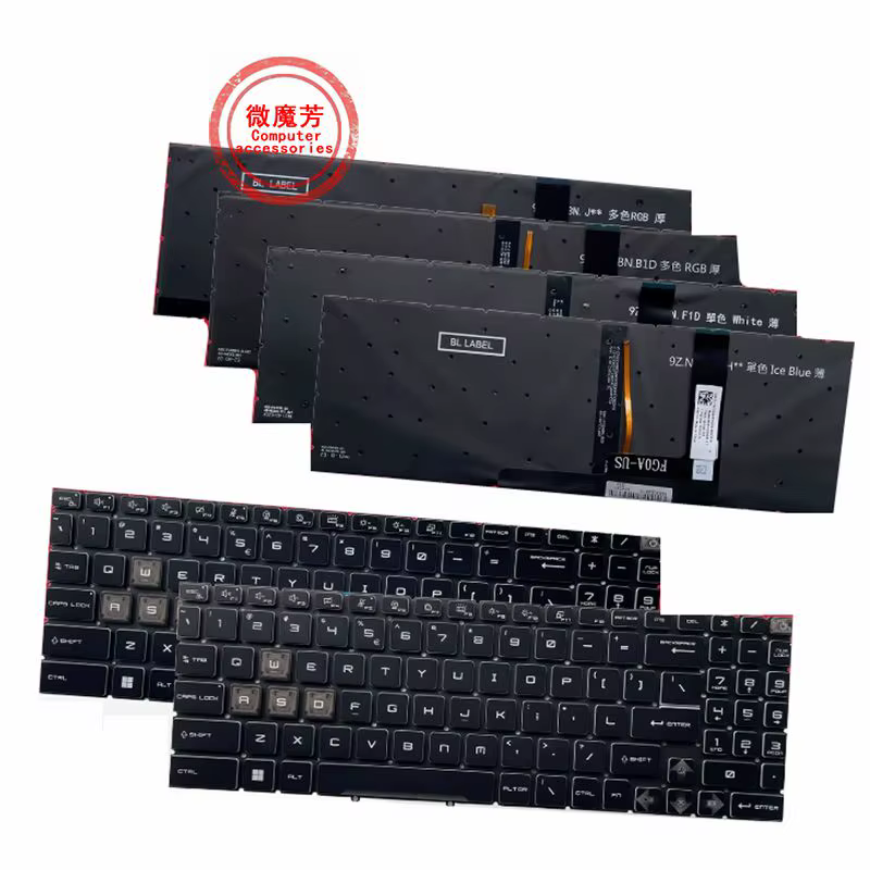 Nouveau clavier d'ordinateur portable américain pour MSI Crosshair 15 B12UEZ Cyborg15 A12VE A13V pulse15 B13v Katana 15 B13VFK B13VGK B13VEK B12VGK B12VFK