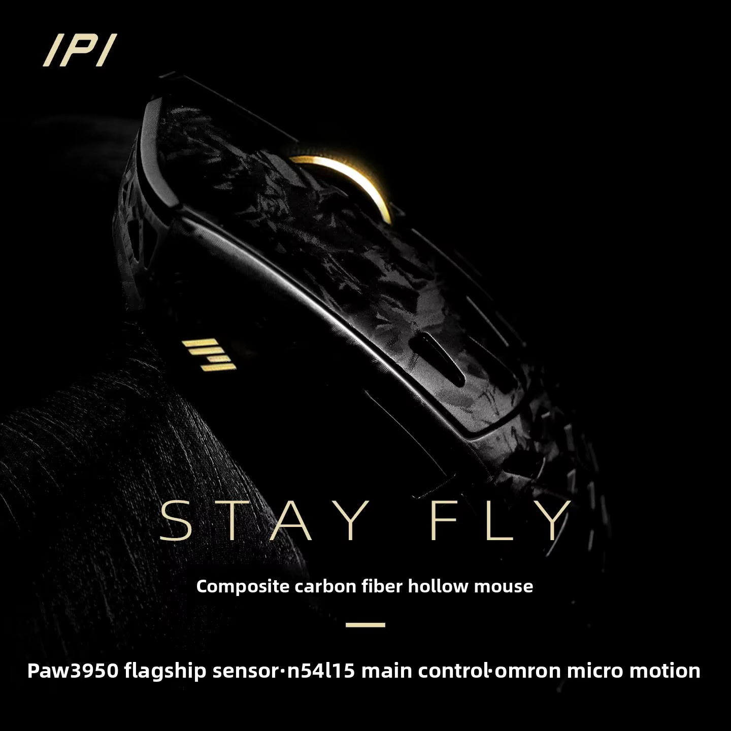 Souris de jeu sans fil Bluetooth IPI STAY FLY Mouse Dual 8K PAW3950 légère