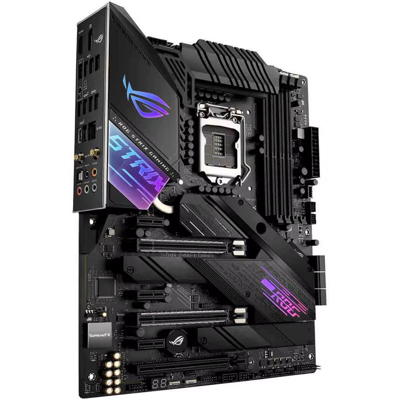 Carte mère ASUS ROG STRIX Z490-E GAMING DDR4 128 Go M.2 PCI-E 3.0 USB3.2 ATX pour processeur Intel de 10e génération