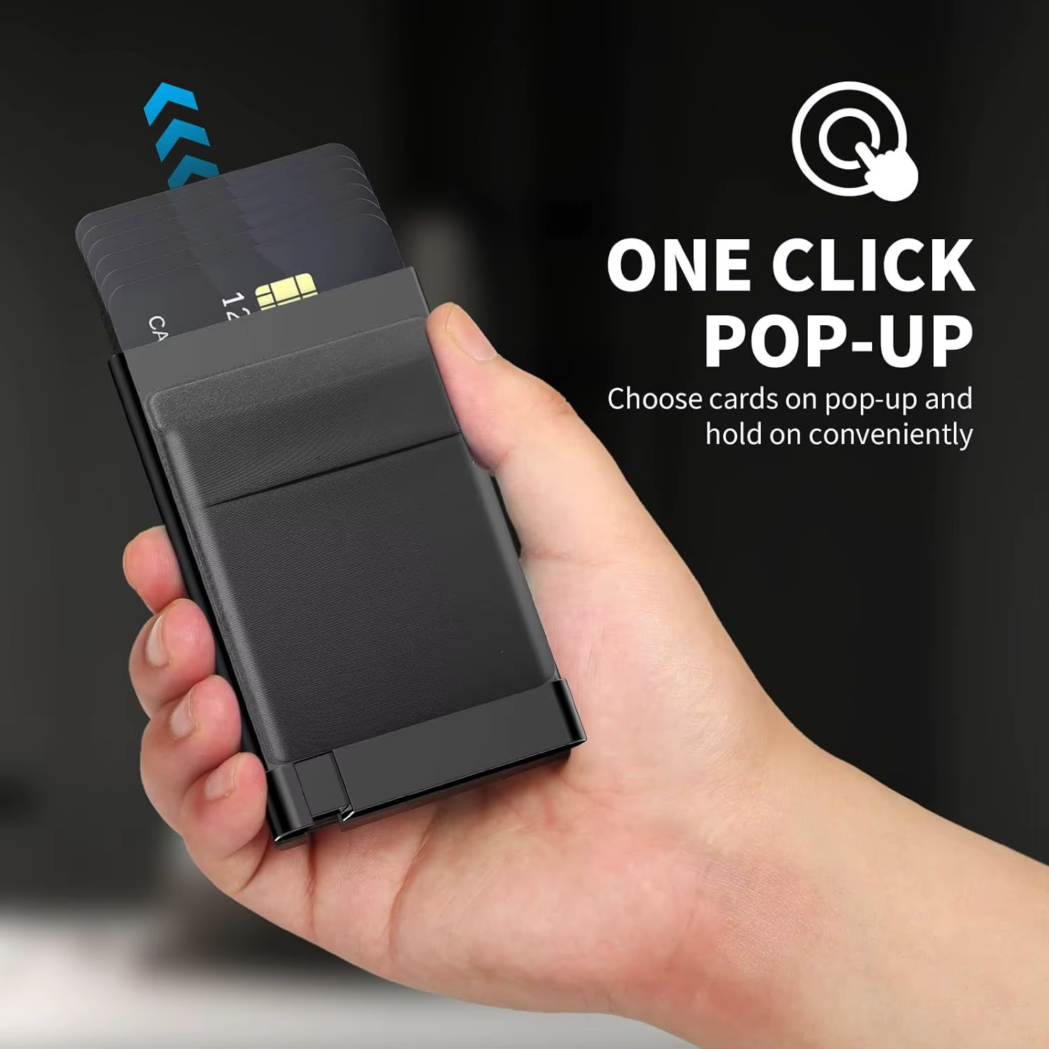 Porte-cartes antivol avec protection RFID, design en alliage d'aluminium, léger et résistant au vol pour un stockage sûr des cartes au quotidien