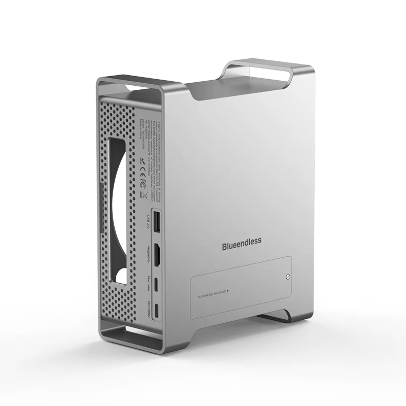Hub USB C avec boîtier de fente SSD M.2 NVME pour Mac Mini M4/M4 Pro support Station d'accueil type-c