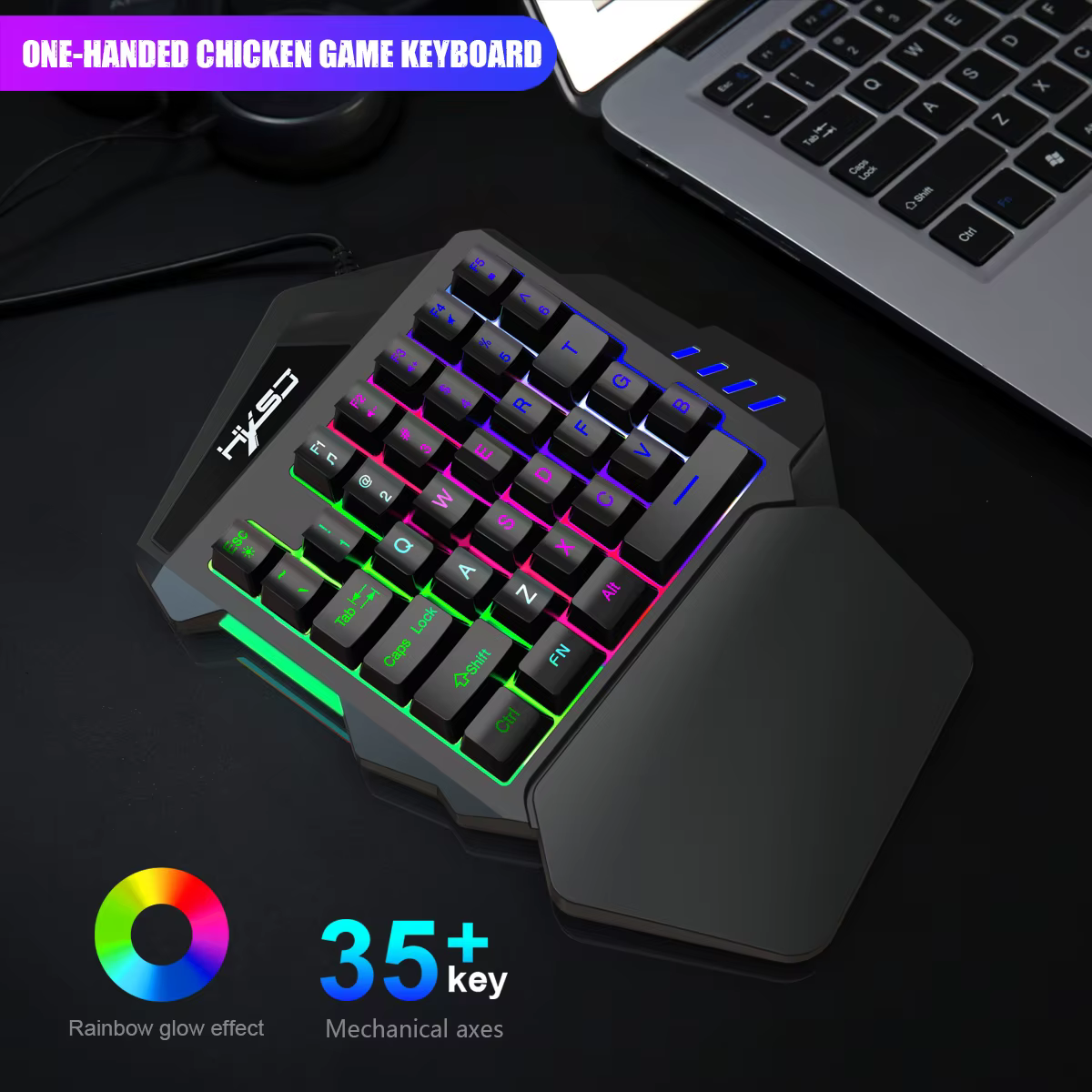 Clavier de jeu ergonomique à une main
