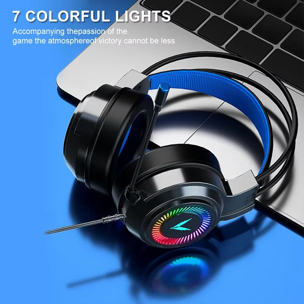 Casque de jeu Microphone antibruit jeu e-sports 7.1 son Surround stéréo