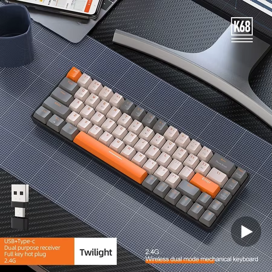 Clavier mécanique sans fil Bluetooth pour jeux