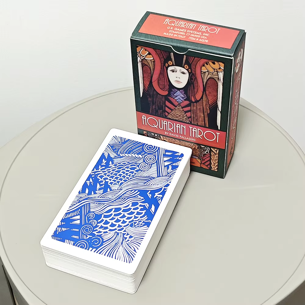 Jeu de tarot aquaire 78 cartes de tarot classiques imprimées sur papier cartonné Double gaufrage 350GSM-12*7cm