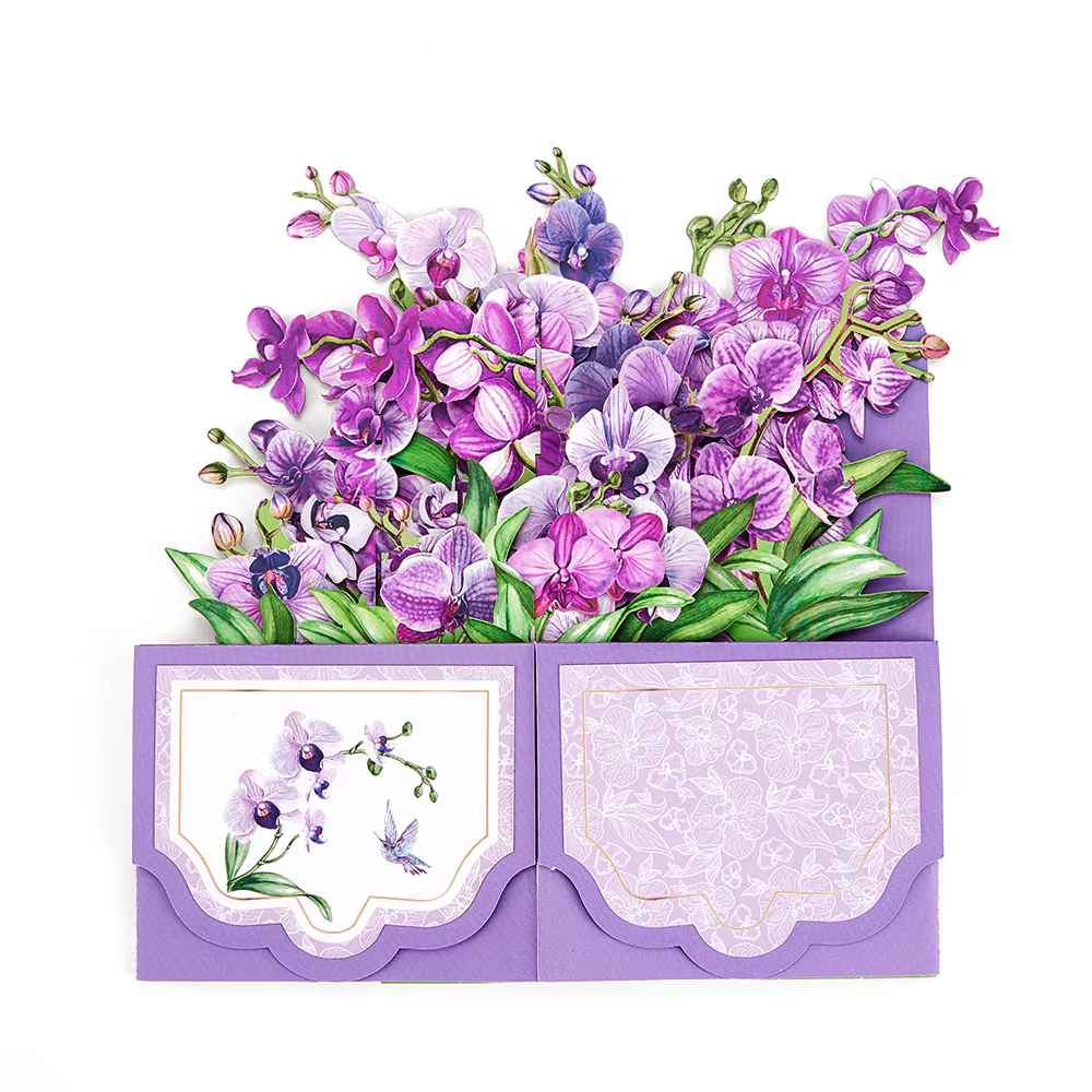 Carte de vœux à fleurs avec enveloppe, cadeaux Surprise pour la fête des mères, anniversaire de Thanksgiving, anniversaire de mariage, boîte florale Pop-up 3D