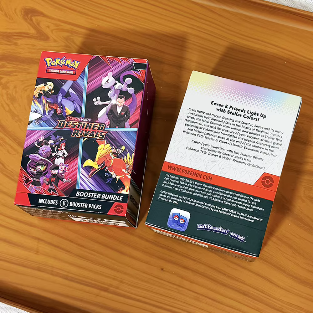 Cartes Pokémon v10 Booster Prismatic Evolutions Phantasmal Flames Scarlet Violet 151 Bolt Booster anglais Cartes de combat et de transaction