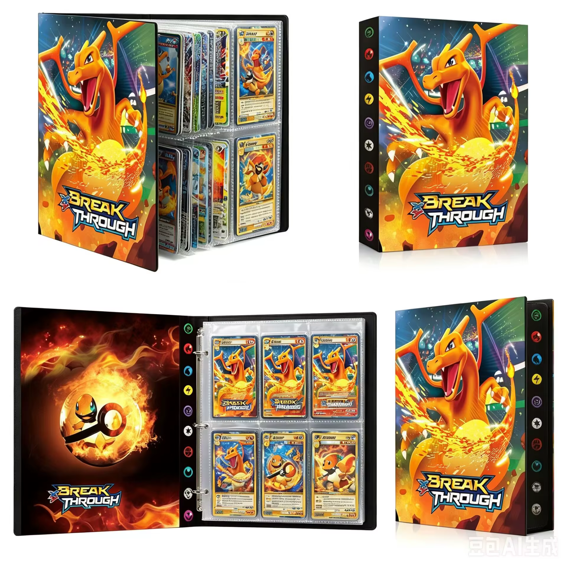 Album de cartes Pokémon Charizard 2027, 240 cartes, album créatif, nouveau modèle, classeur, support pour collection de cartes