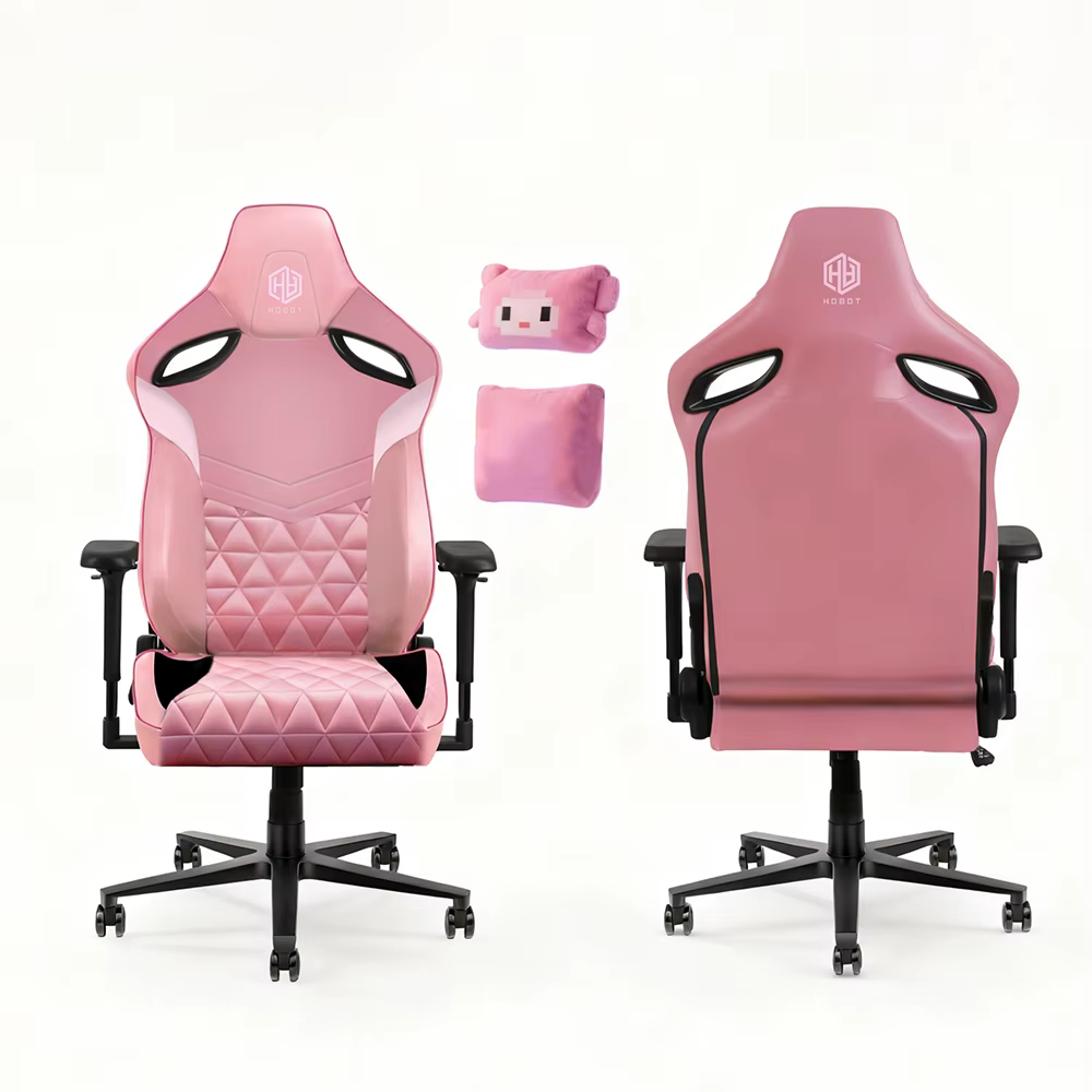 Chaise de jeu de course à dossier haut en cuir PU - Support lombaire ergonomique