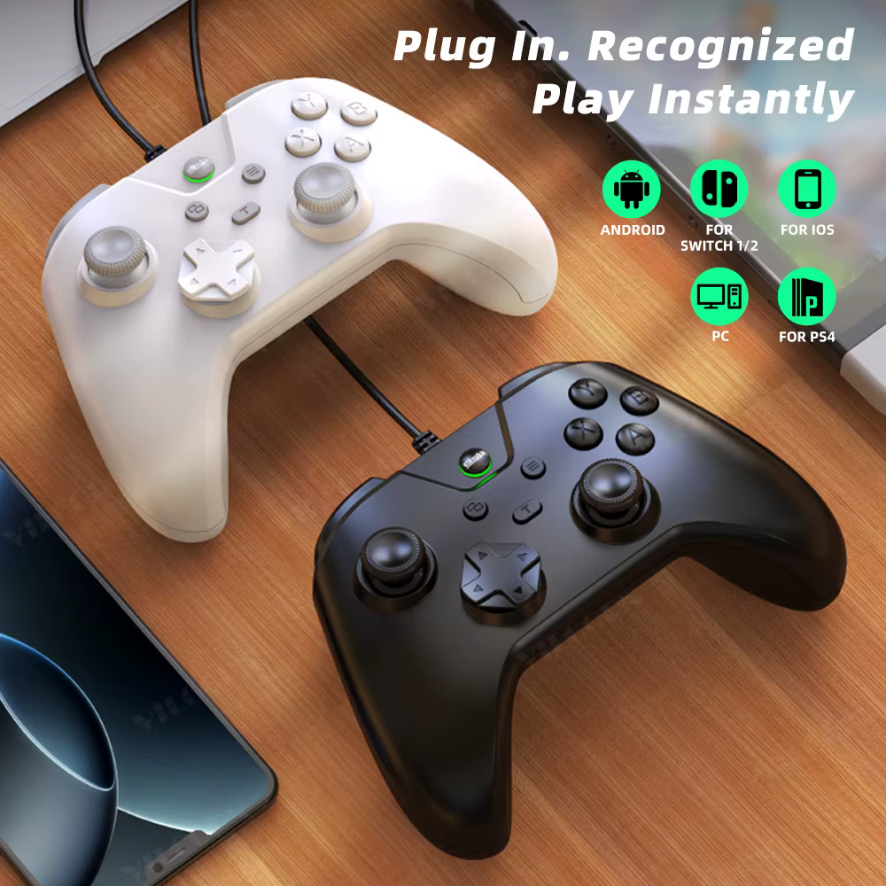 Manette de jeu filaire pour console PS4 et PC - Sans latence.