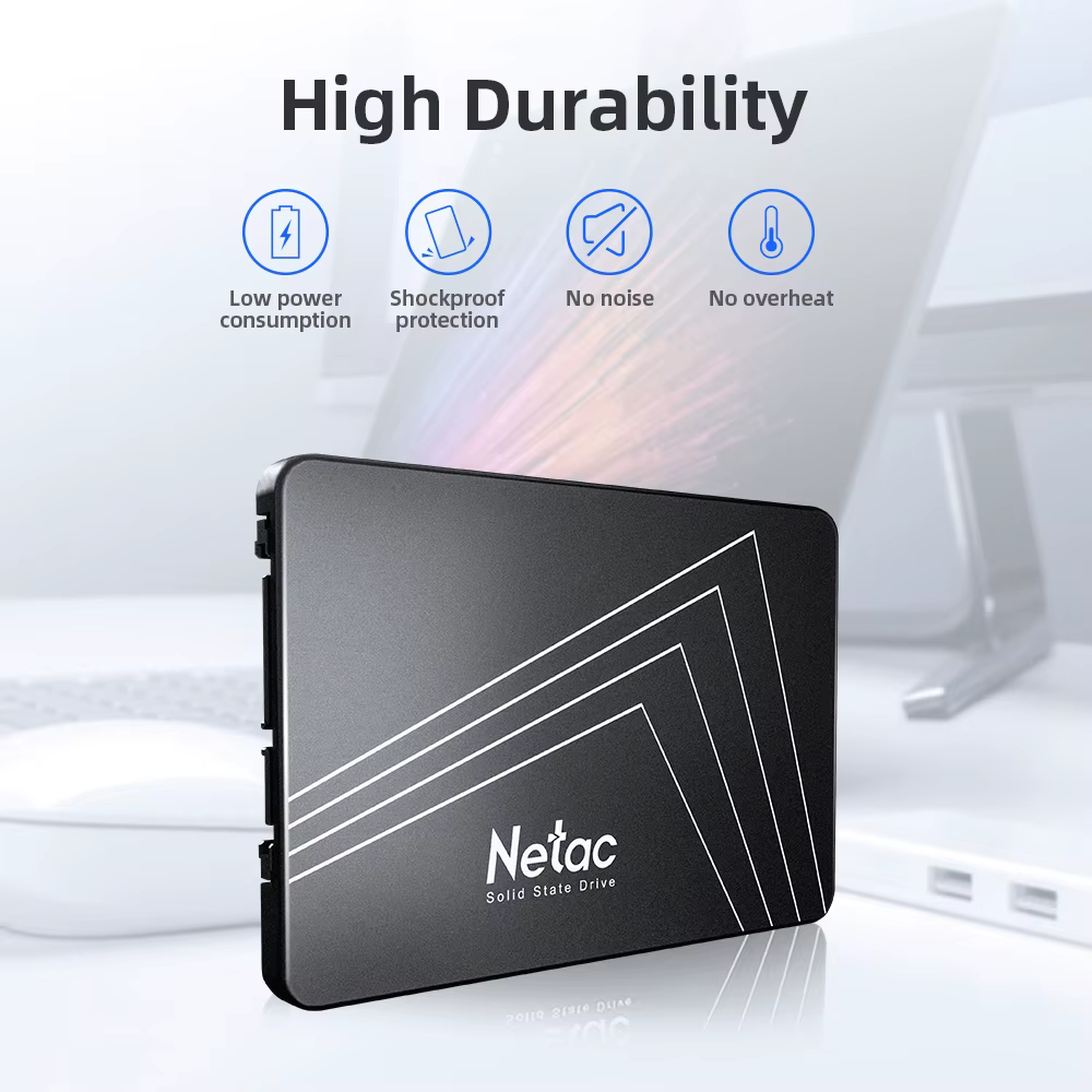 Netac 128gb 256gb 512gb 1tb 2tb SSD SATA3 2.5 pouces disque dur interne SSD pour ordinateur de bureau