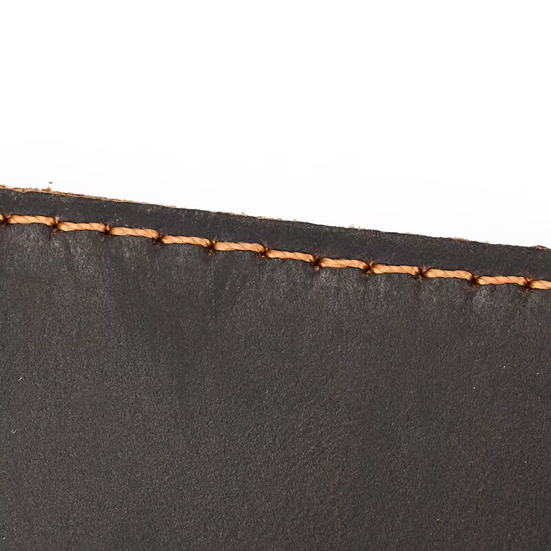 Sac à cartes rétro simple pour hommes, porte-cartes de crédit, fait à la main, court, ultra fin, mince, portable, en cuir de cheval, housse d'identité, poudres
