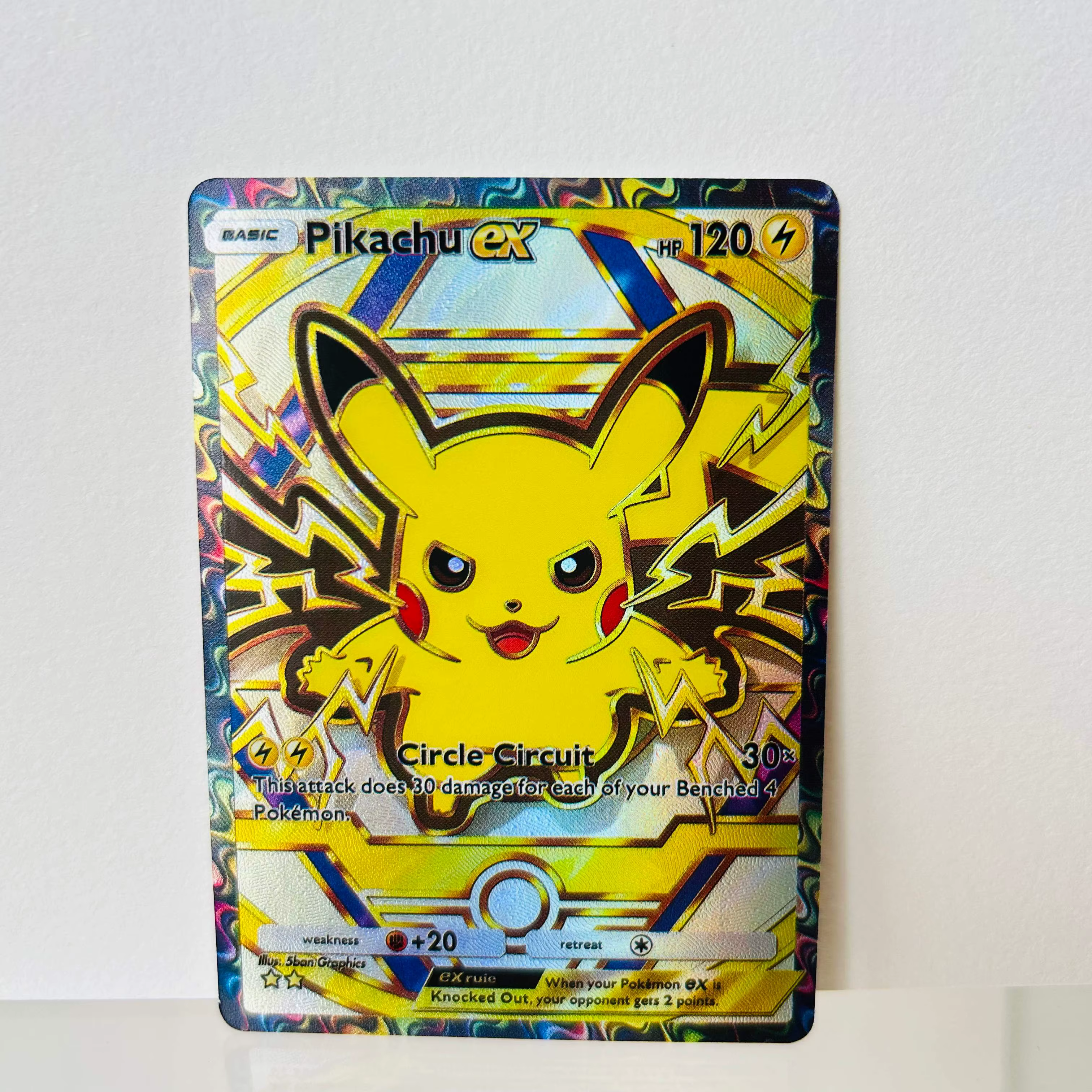 Cartes de collection Mewtwo Ex version anglaise, qualité de collection, texture foil DIY, excellent état, collection d'anime premium