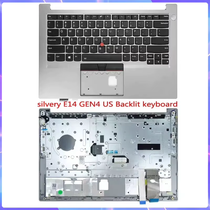 Nouveau pour Thinkpad E14 Gen2 GEN3 GEN4 remplacement d'ordinateur portable avec repose-paume clavier américain/couvercle hôte clavier/noir argent
