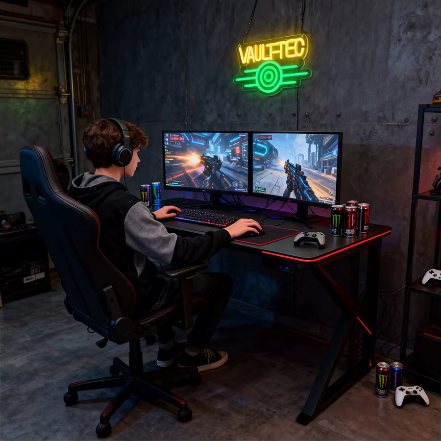 Enseigne néon gaming pour la décoration de la chambre de gamer