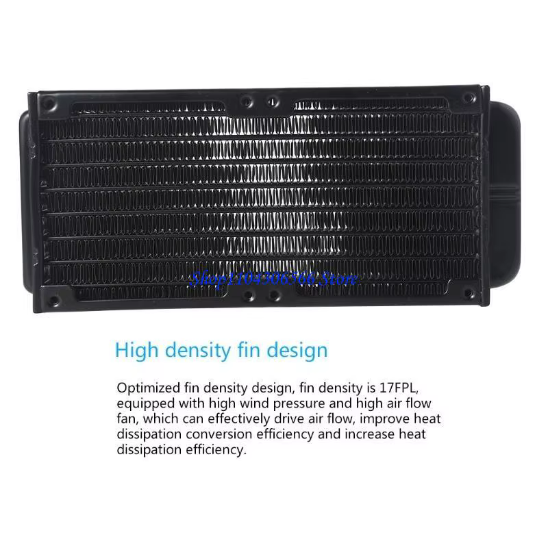 02DD 1/4 "radiateur d'échangeur chaleur en aluminium pur à 10 tuyaux pour ordinateur CPU CO2 eau