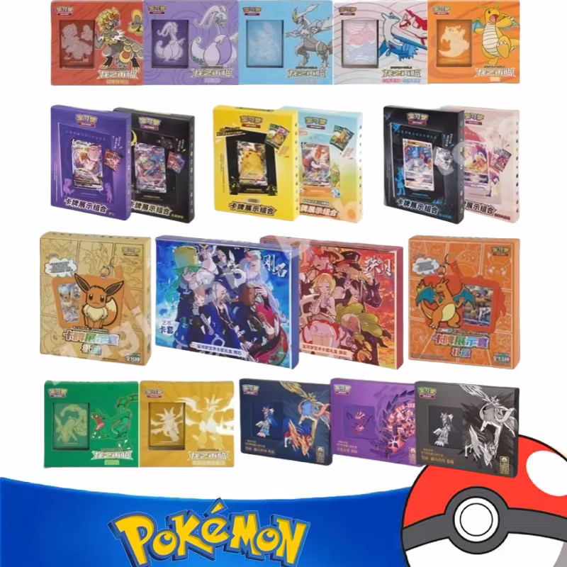 Cartes Pokemon authentiques et originales, jeu PTCG, livre de cartes chinoises, boîte-cadeau, combinaison d'exposition, gamme complète, cadeau pour enfant