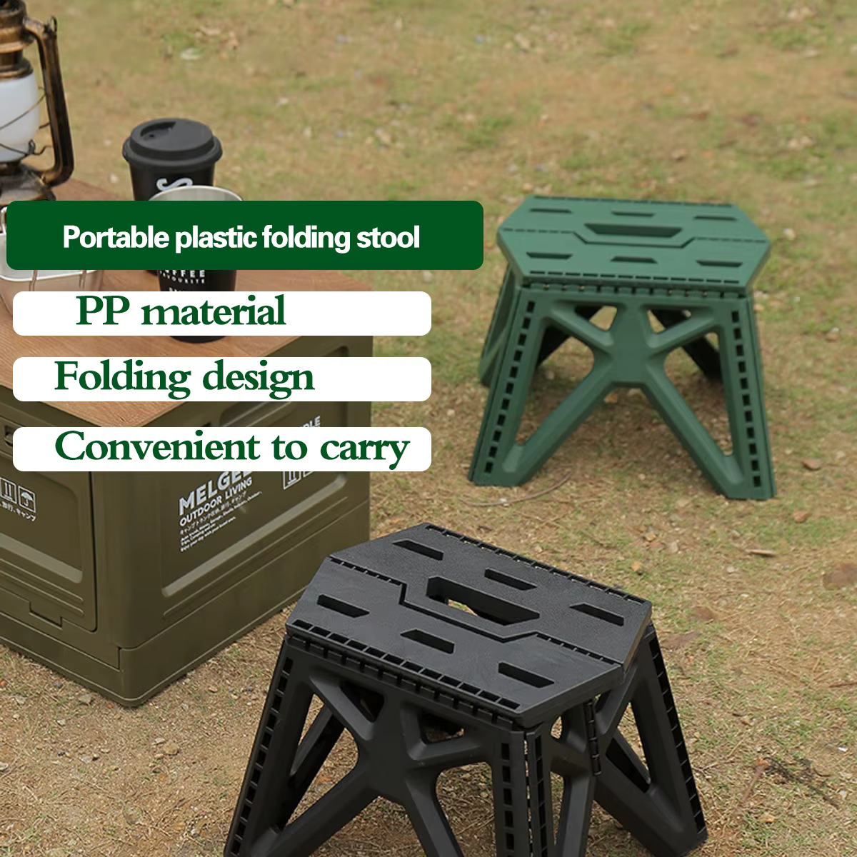 Tabouret pliant portable, haute charge, repose-pieds durable, chaise pliable, petit tabouret pour usage extérieur, camping, pêche, barbecue