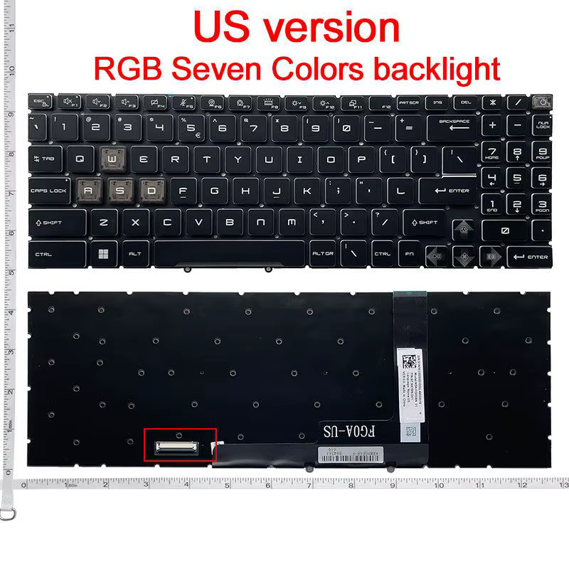 Nouveau clavier d'ordinateur portable américain pour MSI Crosshair 15 B12UEZ Cyborg15 A12VE A13V pulse15 B13v Katana 15 B13VFK B13VGK B13VEK B12VGK B12VFK
